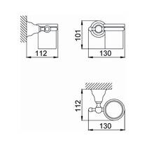 Стакан Devit Charlestone 8020142G с держателем золото, фото №2