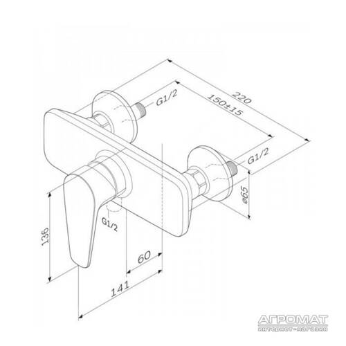 Смеситель для душа AM.PM Inspire F50200000, фото 2