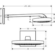 Верхний душ Hansgrohe Raindance Select E 300 3jet 26468000 хром, фото №2